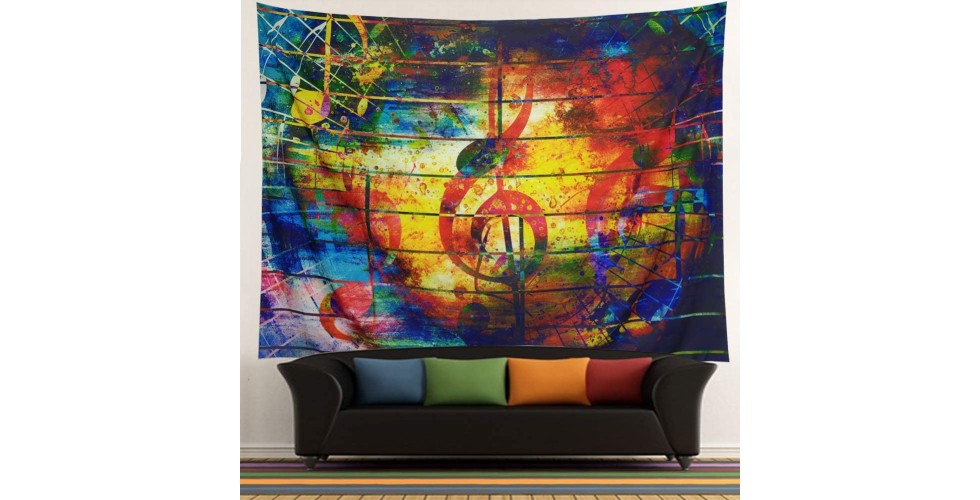 Colorful Music Tapestry, Psychedelic Tapestry 150 x 200 cm