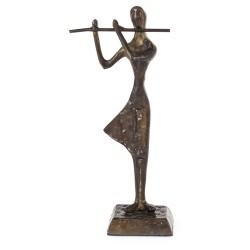 Copper Figurine Flute Player