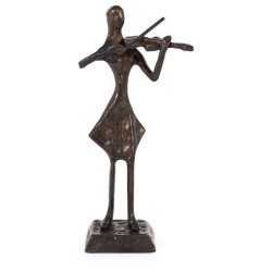 Copper figurine Violin player