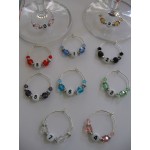 NUMBERS Acrylic Pearls Wine Glass Charms