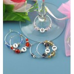 NUMBERS Acrylic Pearls Wine Glass Charms