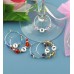 NUMBERS Acrylic Pearls Wine Glass Charms