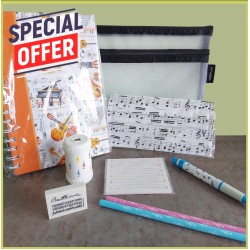 Music Themed Stationery Set - 8-Piece Set