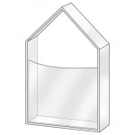 Wall Napkin Holder white wood 