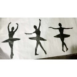 Wall Stickers Ballerina Dancer 3 Silhouette DIY