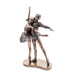 Bronze Effect Ballet Dacners Figurine