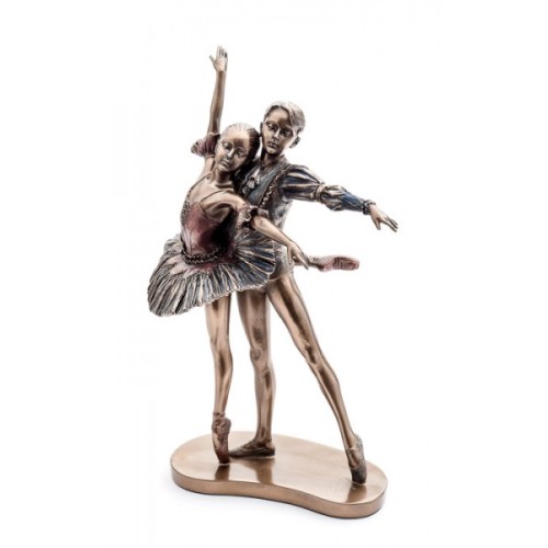 Bronze Effect Ballet Dacners Figurine
