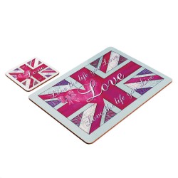 Placemat & Coaster Set Love Life