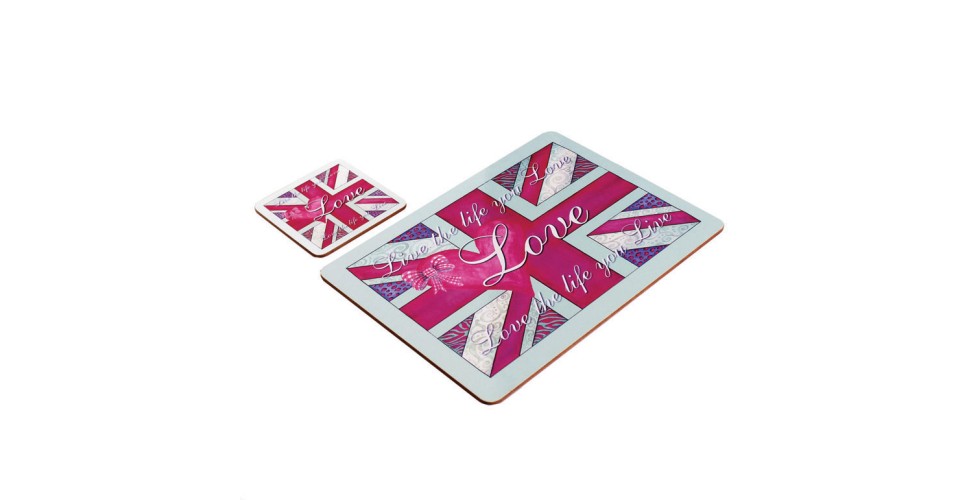 Placemat & Coaster Set Love Life
