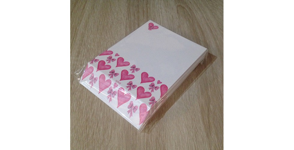 Slant Pad Rebecca Rose Love Hearts
