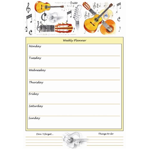 Weekly Planner Guitar A4 