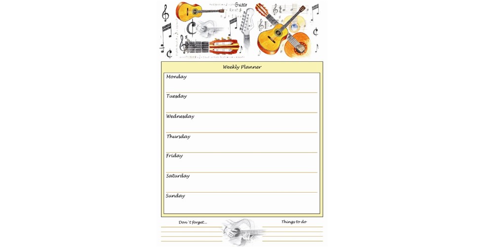 Weekly Planner Guitar A4 