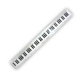 30cm Keyboard Design Clear Ruler