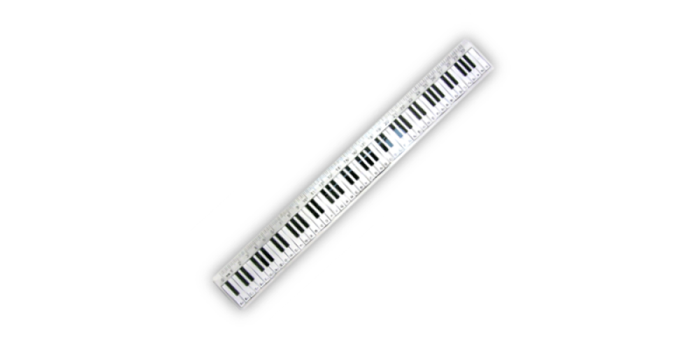 30cm Keyboard Design Clear Ruler