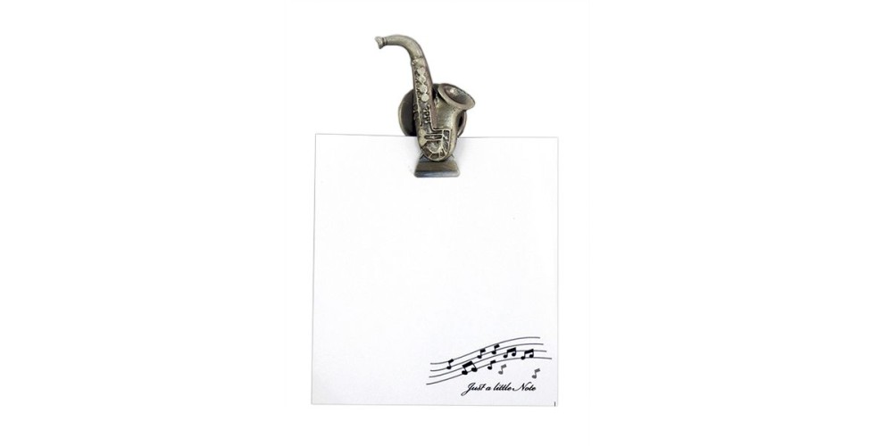 Saxophone Magnetic Notelet Clip by Clere Concepts