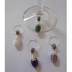 WATERMELON Style Coloured Pearls Wine Glass Charms